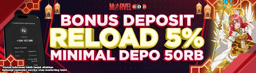 BONUS RELOAD 5% HARIAN SLOT